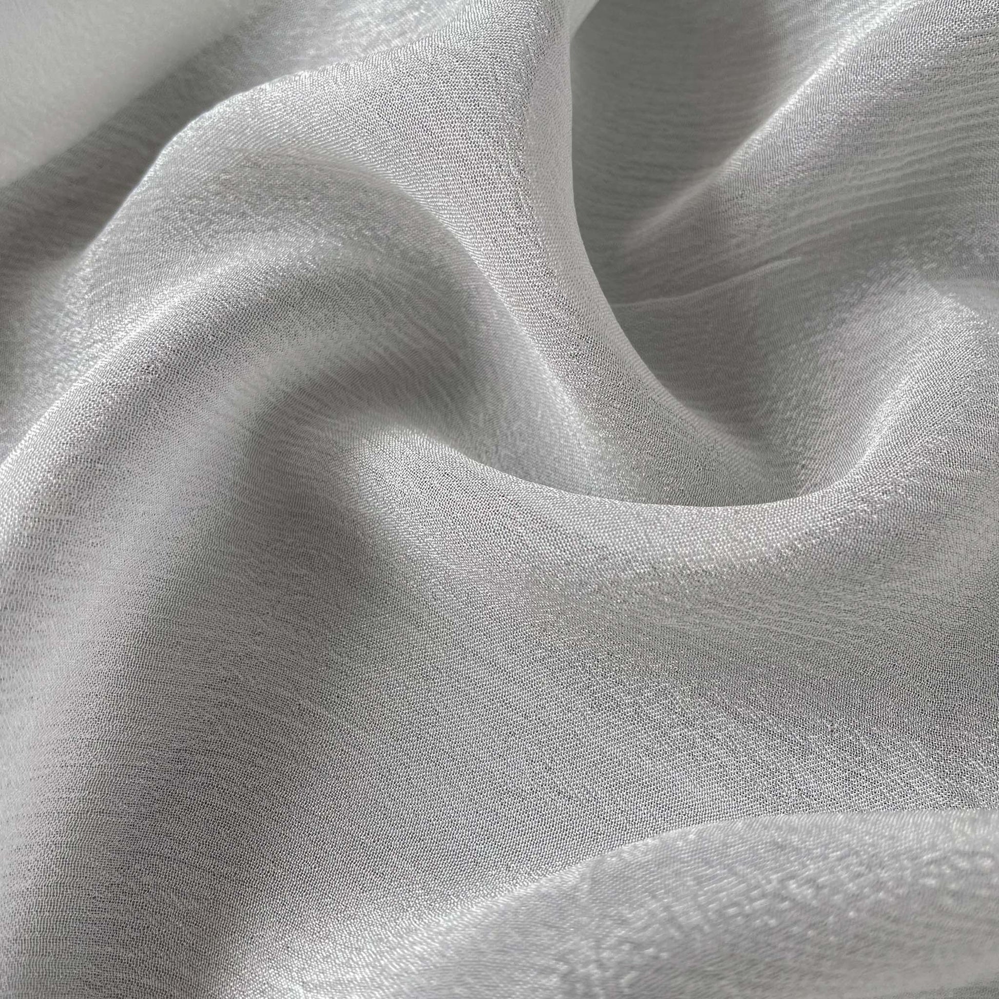 Fabric Pandit Fabric White Dyeable Pure 40*40 Viscose Chinnon Chiffon Plain Fabric (Width 40 Inches, 52 Gms)