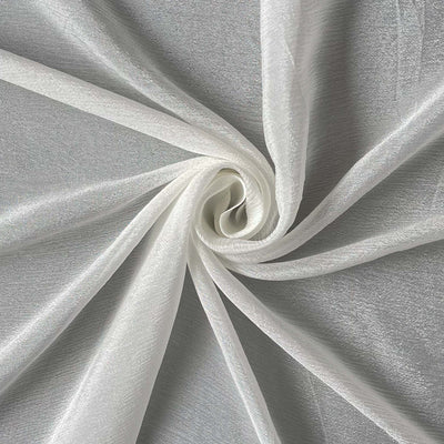 Fabric Pandit Fabric White Dyeable Pure 40*40 Viscose Chinnon Chiffon Plain Fabric (Width 40 Inches, 52 Gms)