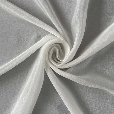 Fabric Pandit Fabric White Dyeable Pure 50*50 Viscose Chinnon Chiffon Plain Fabric (Width 44 Inches, 72 Gms)