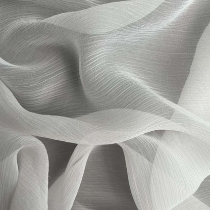 Fabric Pandit Fabric White Dyeable Pure 50X50 Bemberg Chiffon Plain Fabric (Width 43 Inches, 47 Gms)