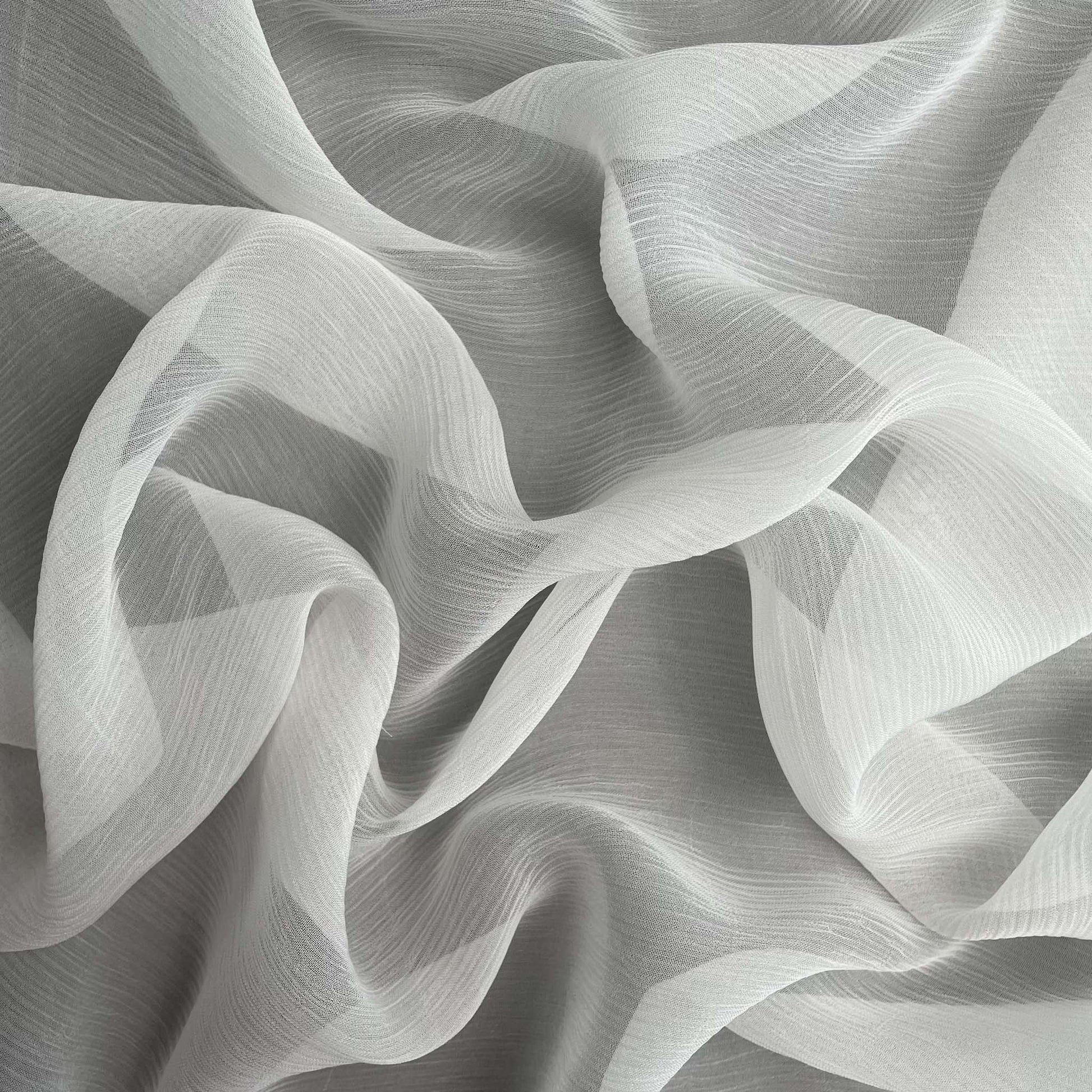 Fabric Pandit Fabric White Dyeable Pure 50X50 Bemberg Chiffon Plain Fabric (Width 43 Inches, 47 Gms)