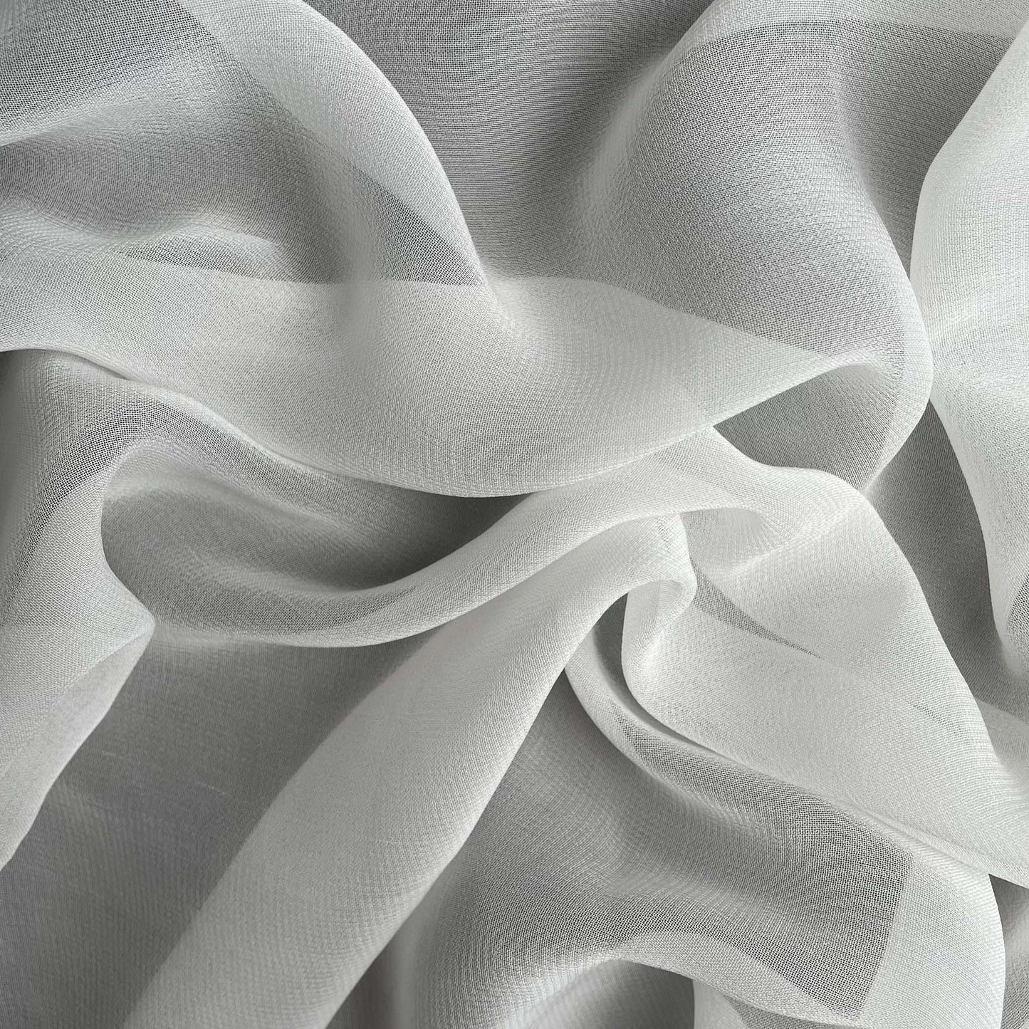 Fabric Pandit Fabric White Dyeable Pure 60*60 Bemberg Georgette Plain Fabric (Width 44 inches, 66 Gms)