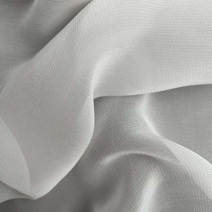 Fabric Pandit Fabric White Dyeable Pure 60*60 Bemberg Georgette Plain Fabric (Width 44 inches, 66 Gms)