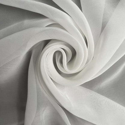 Fabric Pandit Fabric White Dyeable Pure 60*60 Bemberg Georgette Plain Fabric (Width 44 inches, 66 Gms)