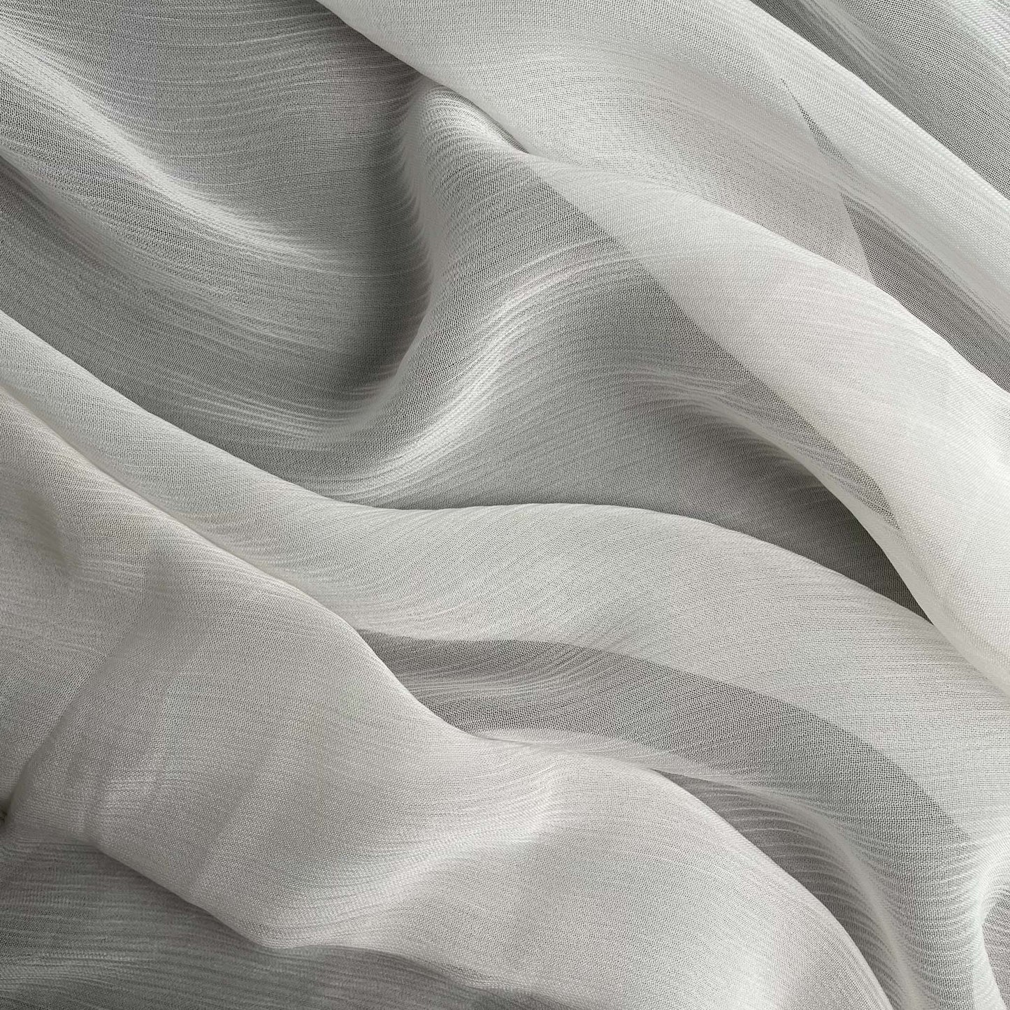 Fabric Pandit Fabric White Dyeable Pure 60X60 Bemberg Chiffon Plain Fabric (Width 43 Inches, 56 Gms)