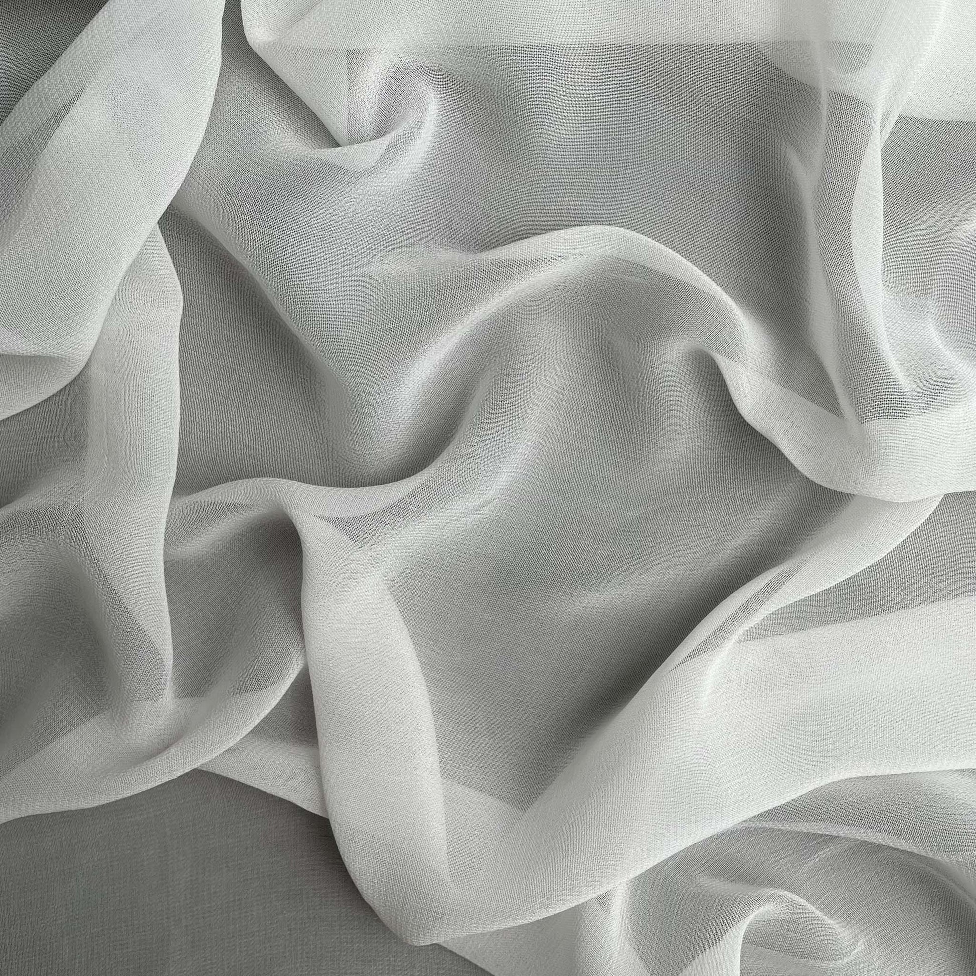 Fabric Pandit Fabric White Dyeable Pure 75X75 Viscose Georgette Plain Fabric (Width 43 Inches, 84 Gms)