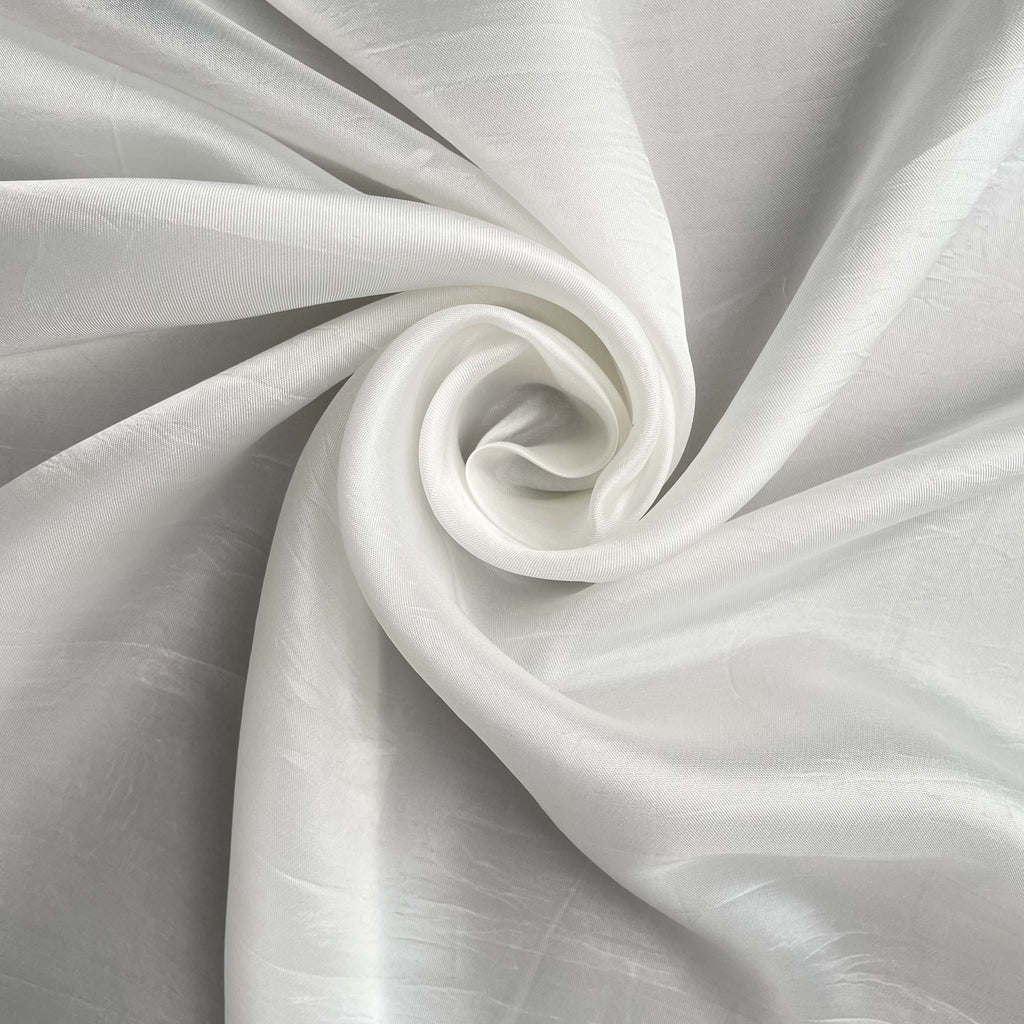 White Dyeable Pure Bemberg Fine Satin Plain Fabric (Width 44