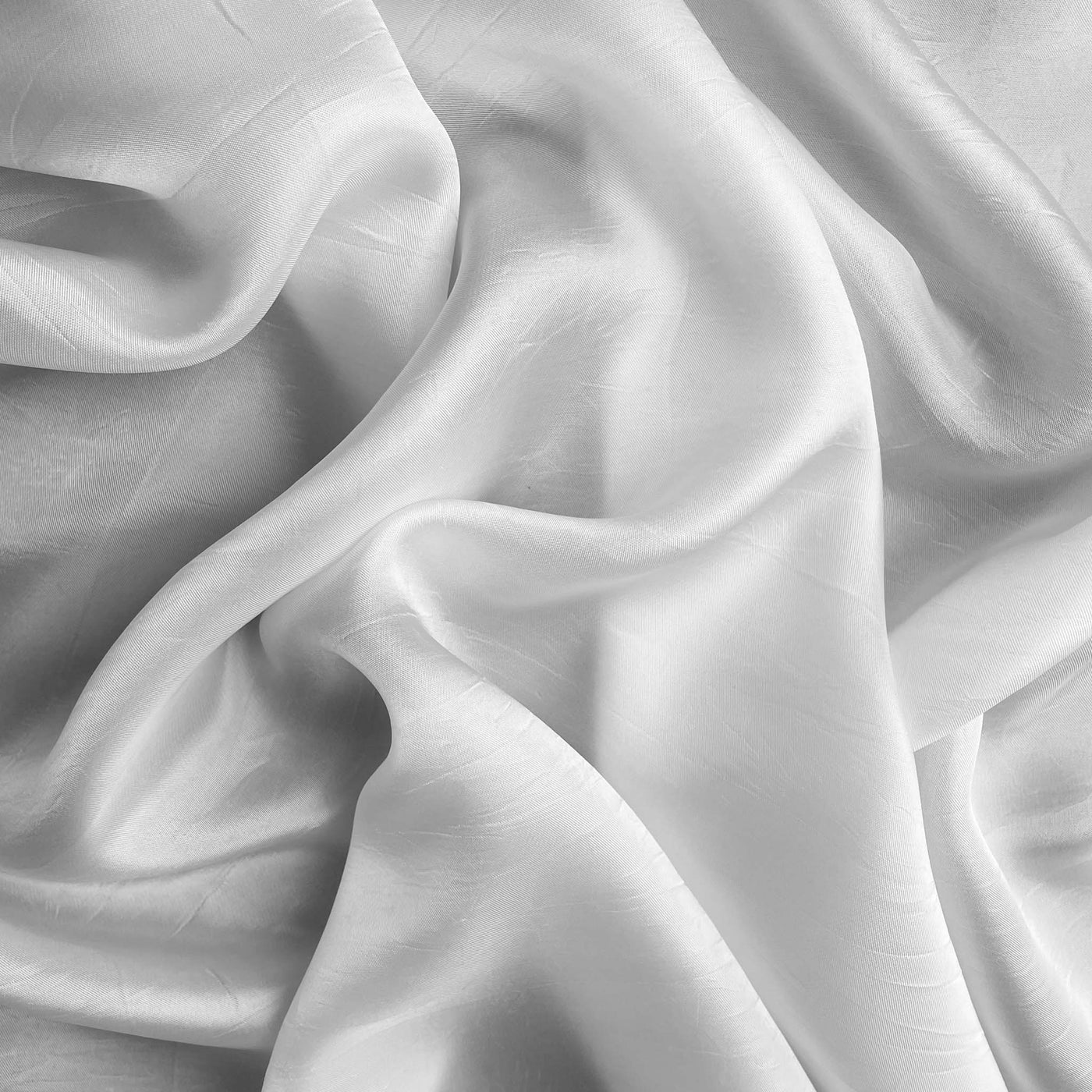Fabric Pandit Fabric White Dyeable Pure Bemberg Fine Satin Plain Fabric (Width 44 Inches, 95 Gms)