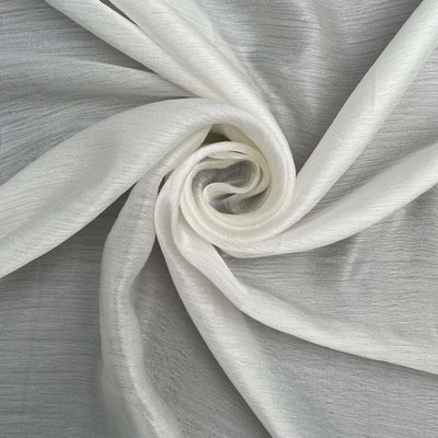 Fabric Pandit Fabric White Dyeable Pure Bemberg Satin Chiffon Plain Fabric (Width 45 Inches, 77 Gms)