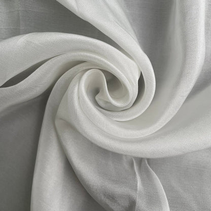 Fabric Pandit Fabric White Dyeable Pure Viscose Upada Silk Plain Fabric (Width 45 Inches, 77 Gms)