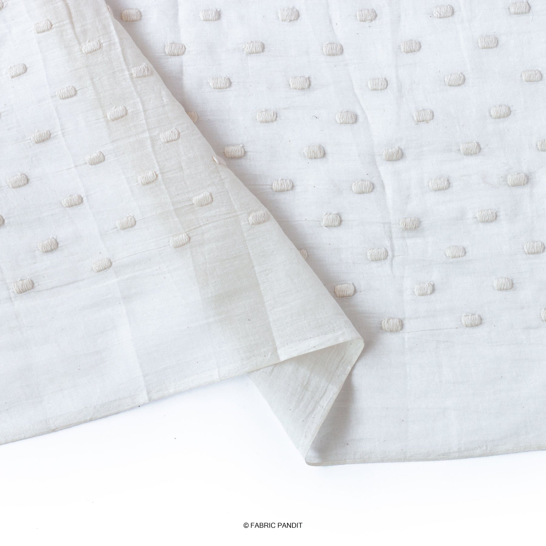 Pearl White Color Pure Rayon Fabric – Fabric Pandit