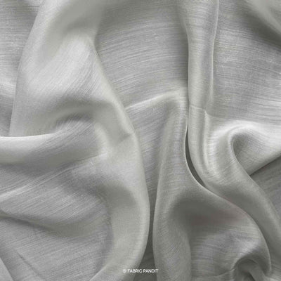 Fabric Pandit Fabric White Plain Dyeable Pure Bemberg Mul Silk Fabric
