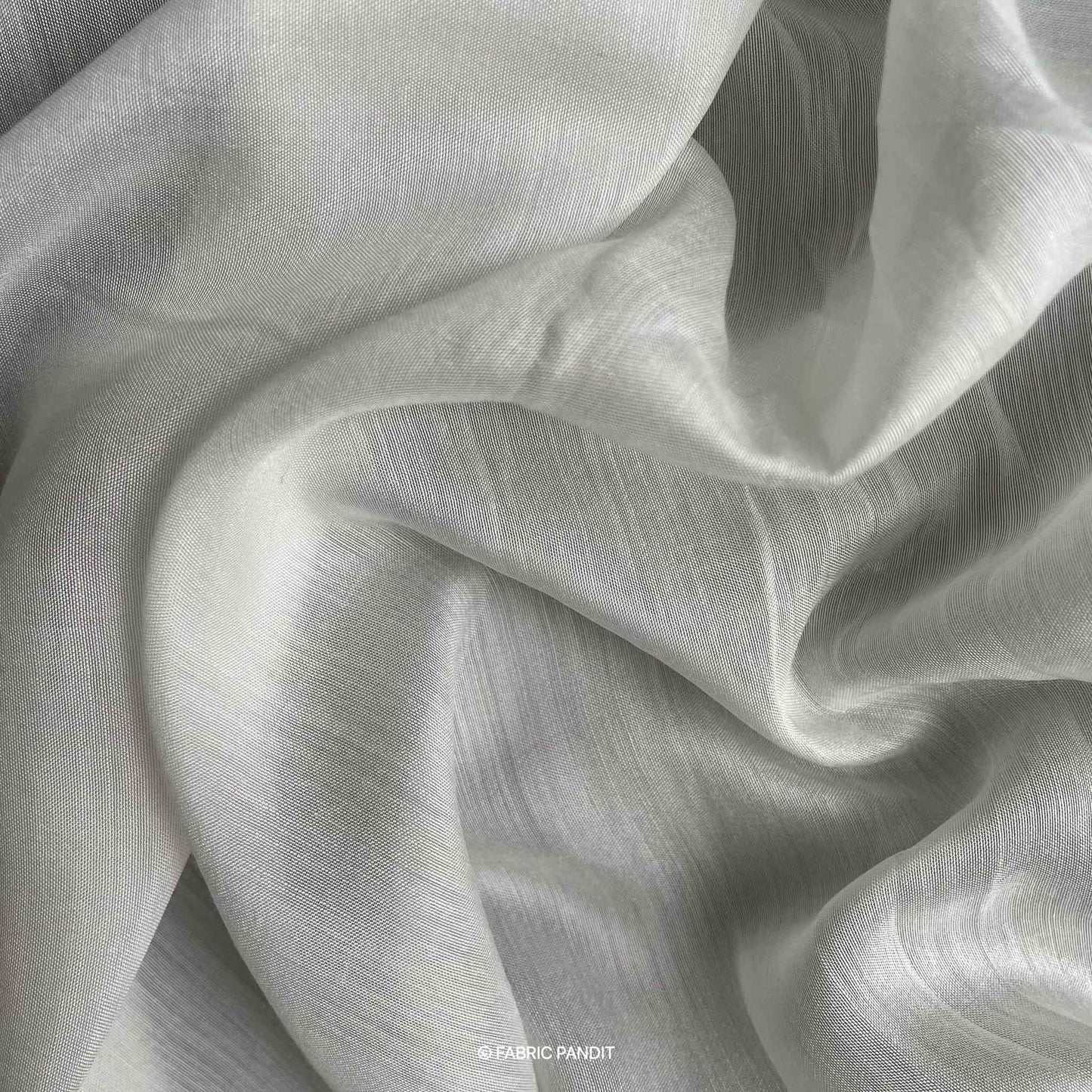 Fabric Pandit Fabric White Plain Dyeable Pure Bemberg Mul Silk Fabric