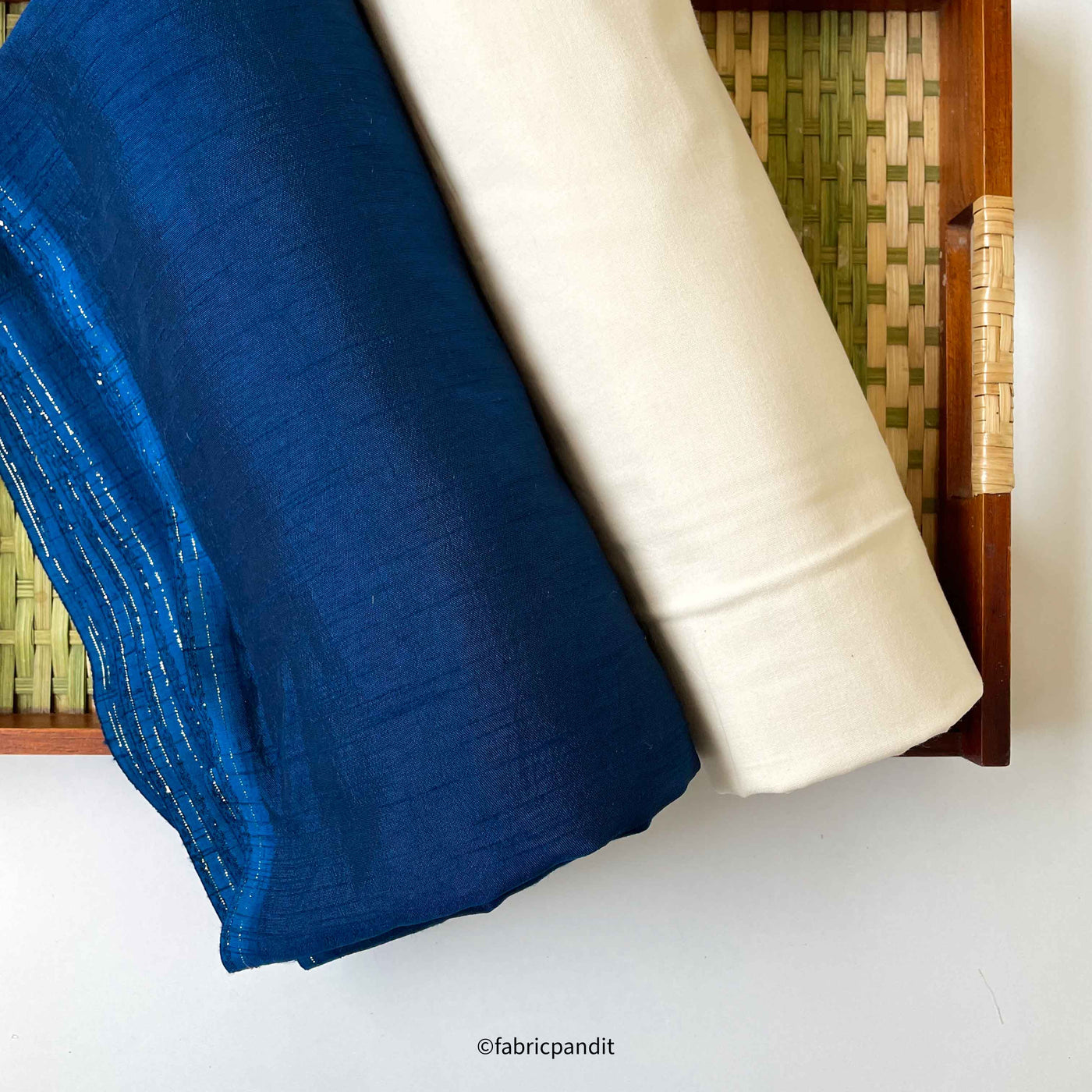 Buy Blue Plain Khadi Rayon Fabric for Best Price, Reviews, Free Shipping