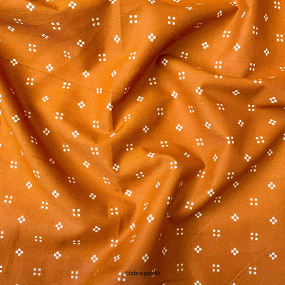Fabric Pandit Kurta Set Rust & White Geometric Blocks | Hand Block Printed Pure Cotton Kurta Fabric (3 Meters) | and Cotton Pyjama (2.5 Meters) | Unstitched Combo Set
