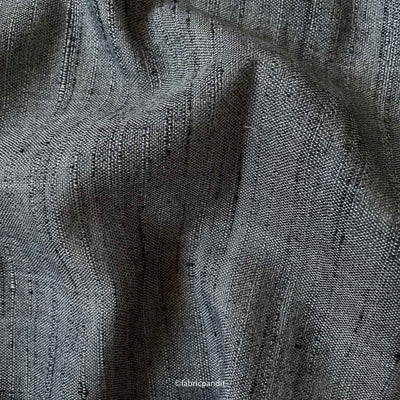 Fabric Pandit Kurta Set Unisex Dark Grey Color Bhagalpuri Woven Cotton Slub Kurta Fabric (1.8 Meters) | and Cotton Pyjama (2.5 Meters) | Unstitched Combo Set