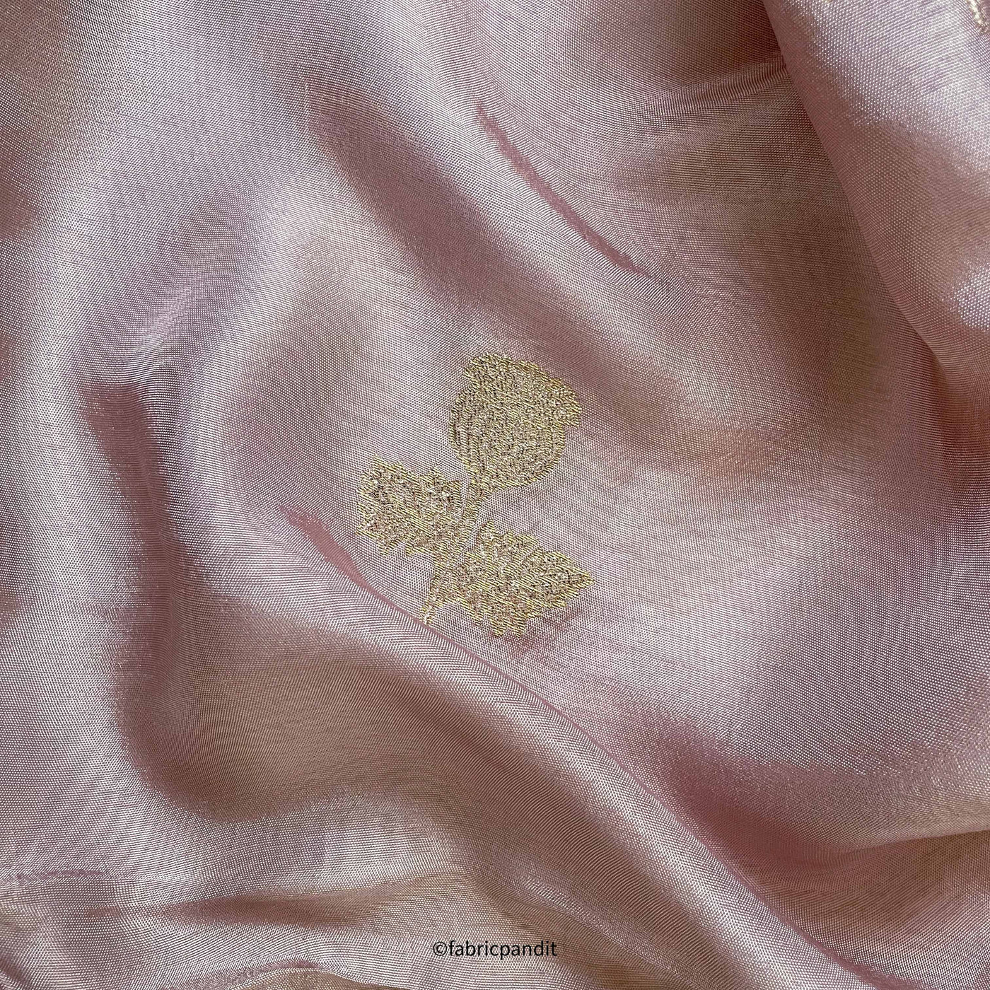 Fabric Pandit Kurta Set Unisex Dusty Pink Vintage Rose Cloth of Gold | Woven Pure Russian Silk Kurta Fabric (3.2 Meters) | and Cotton Pyjama (2.5 Meters) | Unstitched Combo Set