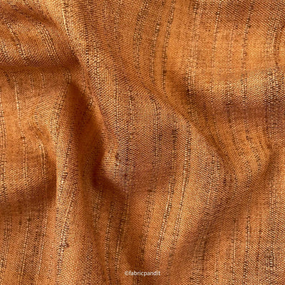 Fabric Pandit Kurta Set Unisex Rust Color Bhagalpuri Woven Cotton Slub Kurta Fabric (1.8 Meters) | and Cotton Pyjama (2.5 Meters) | Unstitched Combo Set