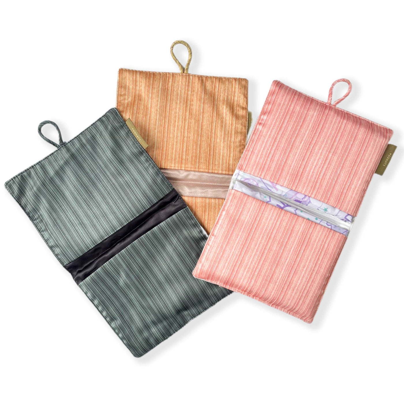 Fabric Pandit Padmate PADMATE Silk Blend Sanitary Pad Pouch - Elint Of Happiness - Pack of 3