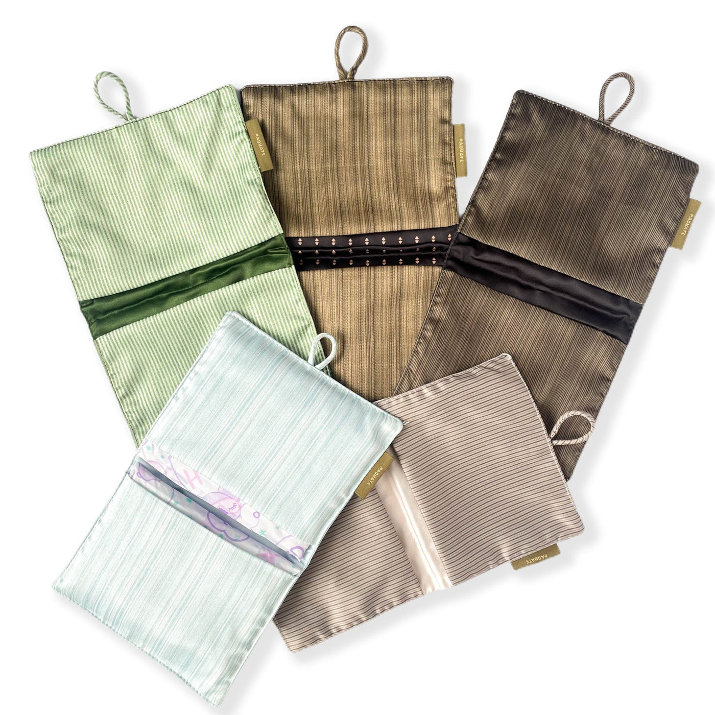 Fabric Pandit Padmate PADMATE Silk Blend Sanitary Pad Pouch - Just For You  - Pack of 5