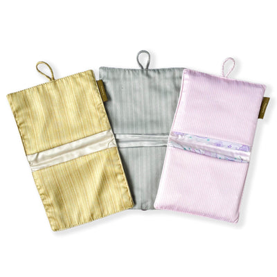 Fabric Pandit Padmate PADMATE Silk Blend Sanitary Pad Pouch - Pastel Perfect-ions - Pack of 3