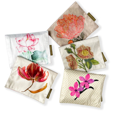 Fabric Pandit Padmate PADMATE Silk Blend Sanitary Pad Pouch - Scents Of Love  - Pack of 5