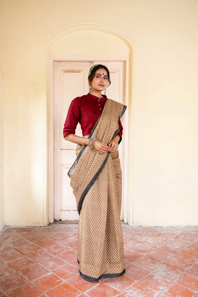 Fabric Pandit Saree Red & Gold Royal Nakkashi Digital Printed Kattan Zari Silk Venkatgiri Saree
