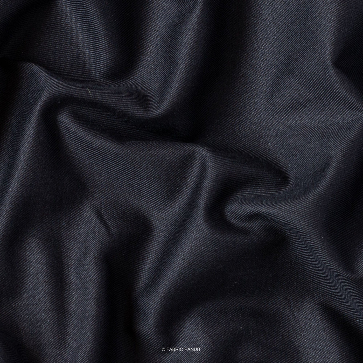 Fabric Pandit Shirt Bold Black Pure Twill Cotton Unstitched Men's Shirt Piece (Width 58 Inch | 1.60 Meters)