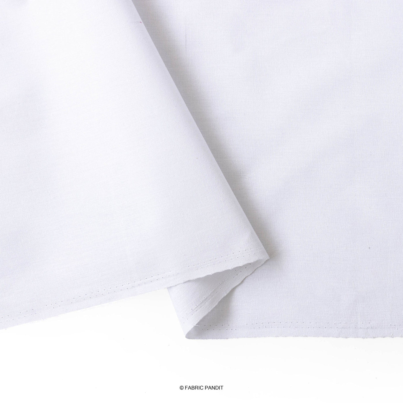Fabric Pandit Shirt Snow White Color Pure Cotton Linen  Unstitched Men's Shirt Piece (1.6 meters | 58 Width)